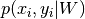 p(x_i,y_i|W)